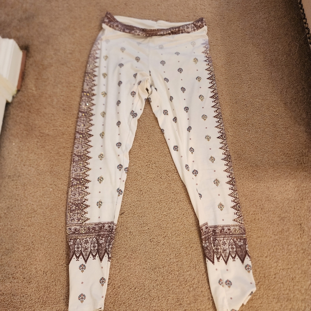 Leggings with stretch  with diamond